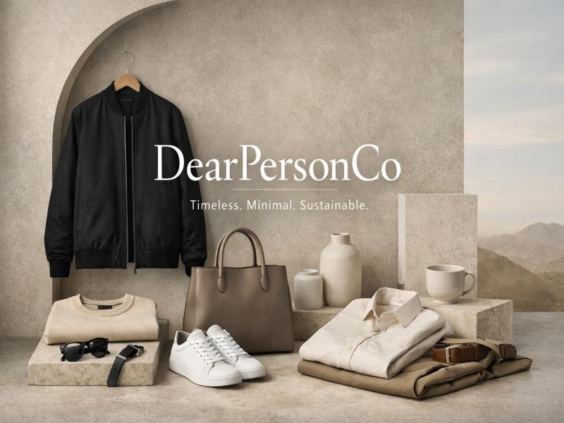 DearPersonCo Modern Premium Apparel Timeless Minimal Fashion Sustainable Lifestyle Brand Online Store.